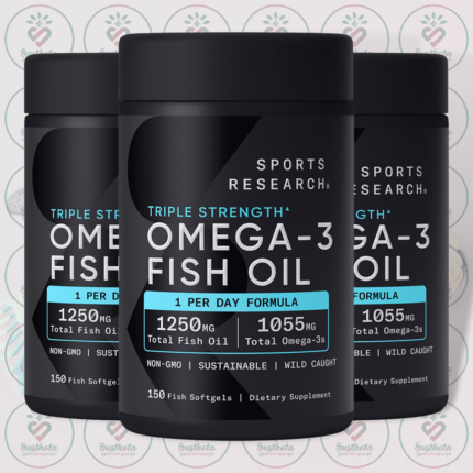 Sports Research Triple Strength Omega-3 Fish Oil – 1250mg – 150 Softgels in Bangladesh Image 02