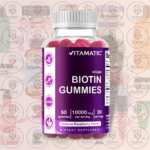 Vitamatic Vegan Biotin Gummies - 10000 mcg - 60 Gummies in Bangladesh Image 01