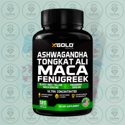 X Gold Health Ashwagandha Tongkat Ali Maca Fenugreek - 120 Veggie Capsules in Bangladesh Image 01