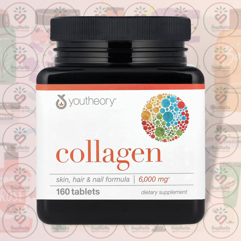 Youtheory Collagen Skin Hair &Amp; Nail Formula – 6000 Mg – 160 Tablets In Bangladesh Image 01