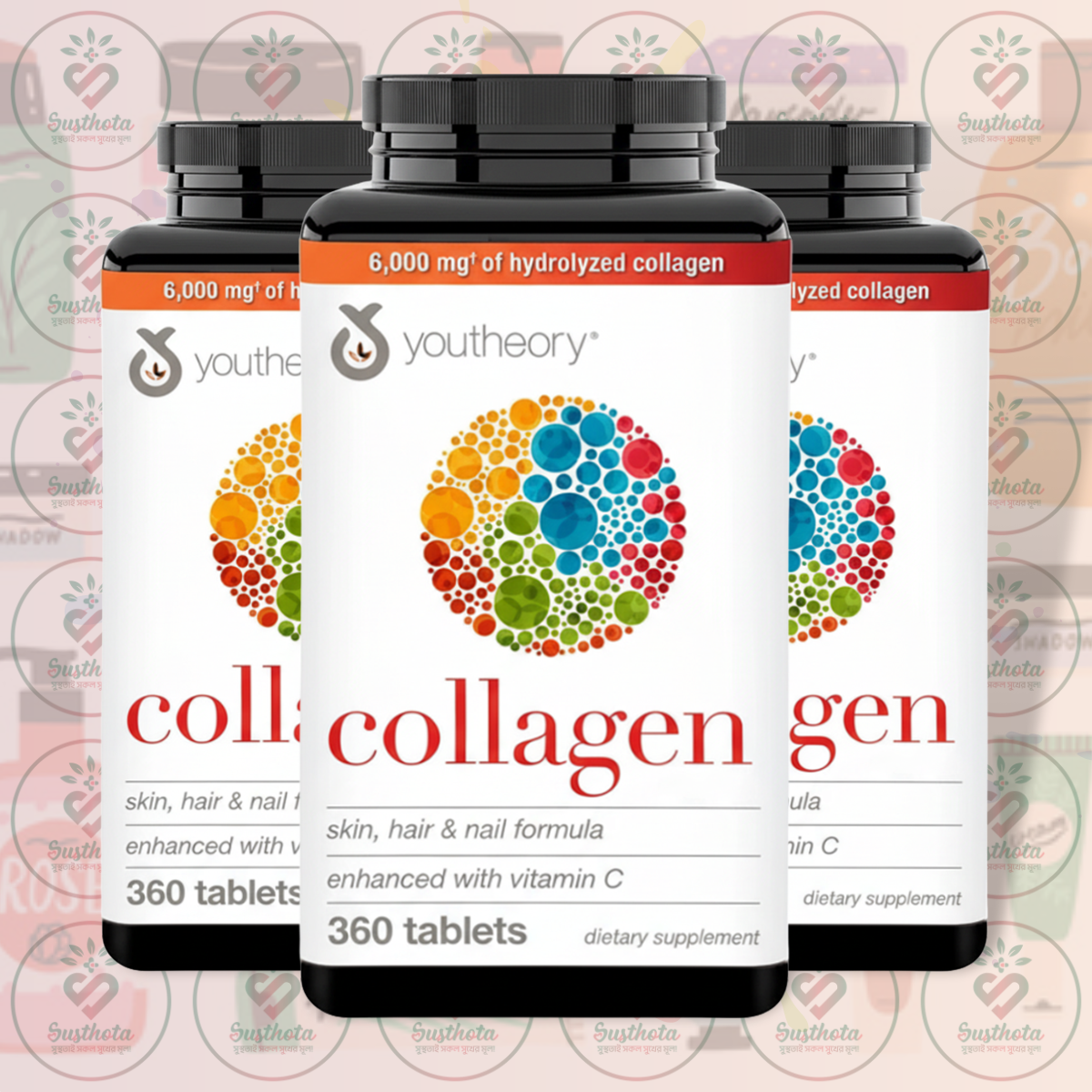 Youtheory Collagen – 6000 mg – 360 Tablets in Bangladesh Image 02
