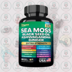 Zoyava Sea Moss Black Seed Oil Ashwagandha Ginger - 16 in 1 - 60 Capsules in Bangladesh Image 01