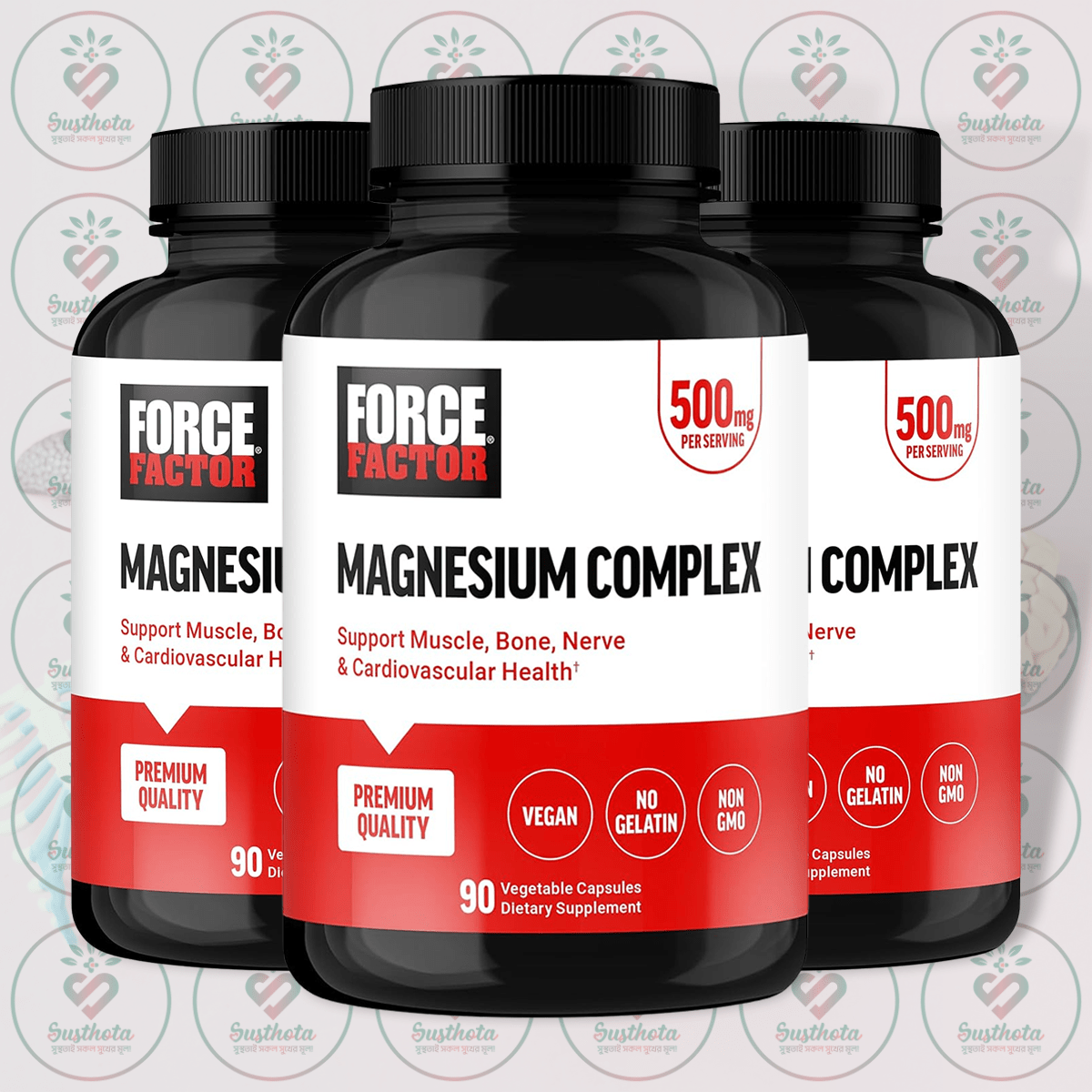 Force Factor Magnesium Complex – 500 mg – 90 Vegetable Capsules in Bangladesh Image 02