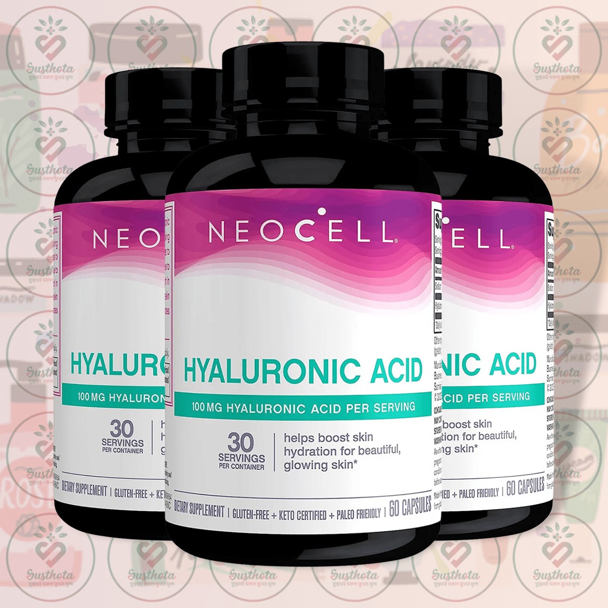 Neocell Hyaluronic Acid – 100 Mg – 60 Capsules In Bangladesh Image 02 Neocell Hyaluronic Acid – 100 Mg – 60 Capsules In Bangladesh Image 02