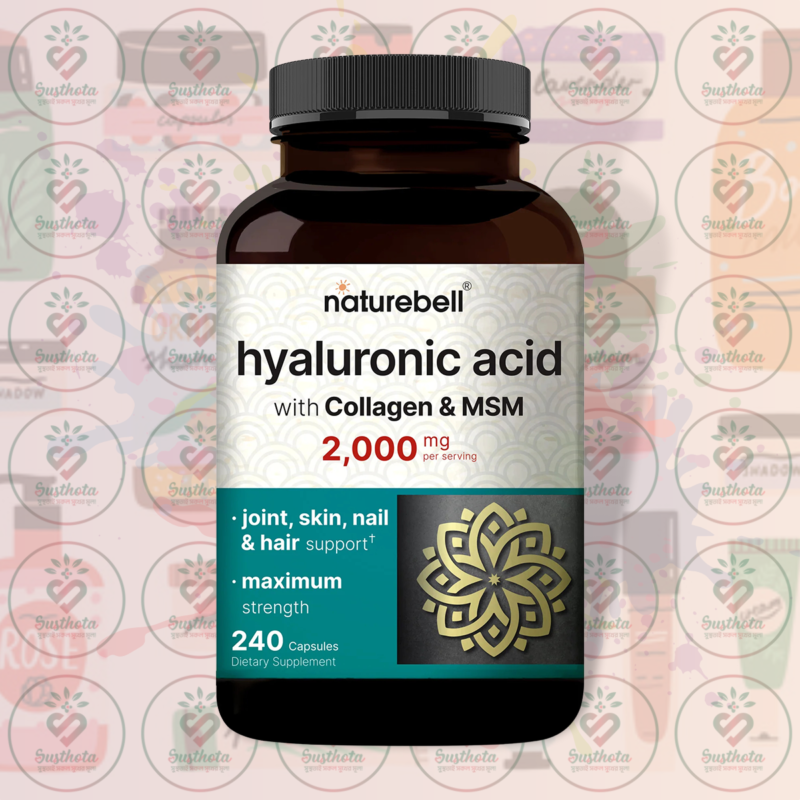 Naturebell Hyaluronic Acid With Collagen &Amp; Msm - 2000 Mg - 240 Capsules In Bangladesh Image 01