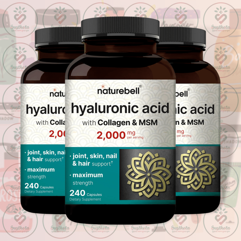 Naturebell Hyaluronic Acid With Collagen &Amp; Msm - 2000 Mg - 240 Capsules In Bangladesh Image 02