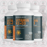 Bronson Basics Vitamin K2+D3 – 125 mcg (5000 IU) D3 & 90 mcg K2 – 120 Tablets in Bangladesh Image 02