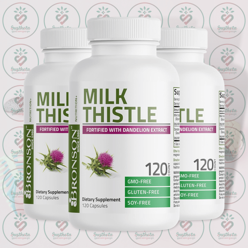Bronson Milk Thistle Fortified With Dandelion Extract - 120 Capsules In Bangladesh Image 02