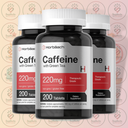 Horbäach Caffeine with Green Tea – 220 mg – 200 Tablets in Bangladesh Image 02