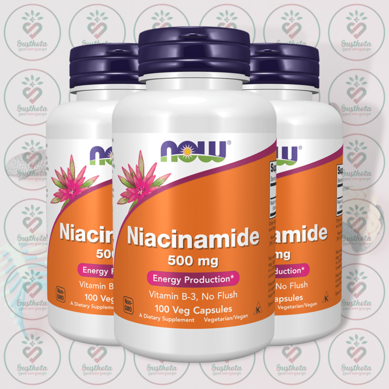 Now Niacinamide – 500 Mg – 100 Veg Capsules In Bangladesh Image 02