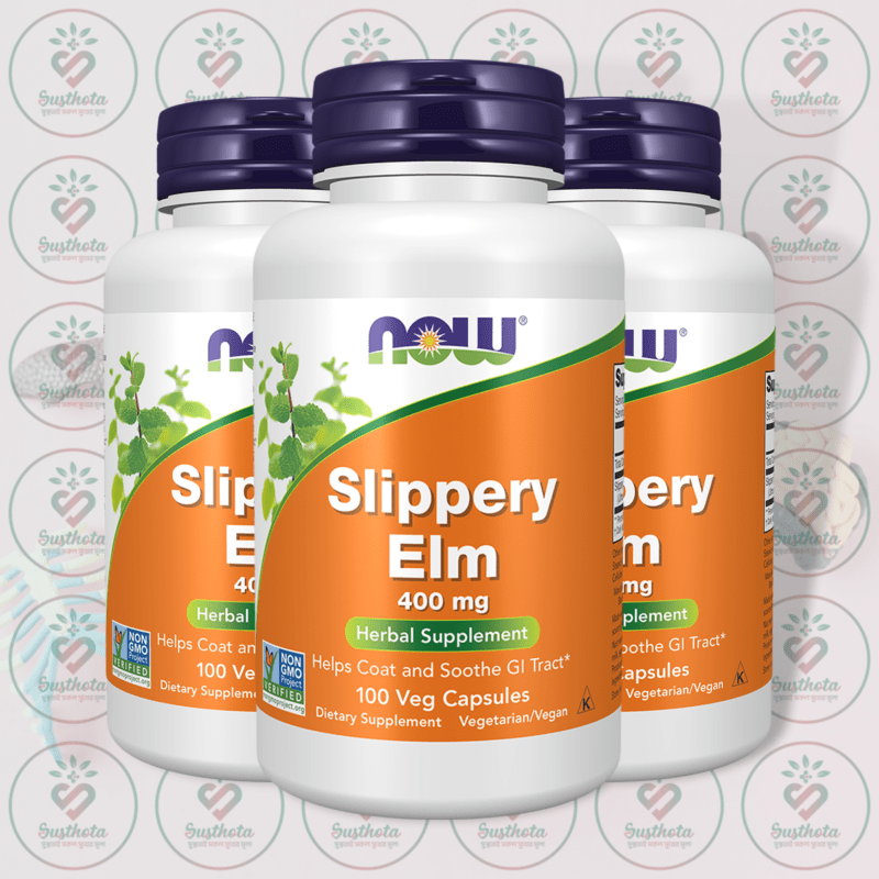 Now Slippery Elm – 400 Mg – 100 Veg Capsules In Bangladesh Image 02