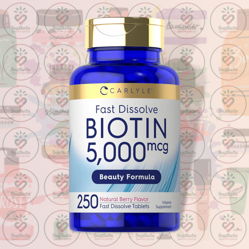 Carlyle Fast Dissolve Biotin - 5000 Mcg - 250 Tablets In Bangladesh Image 01