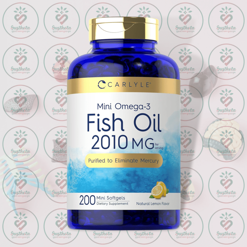 Carlyle Mini Omega-3 Fish Oil – 2010 Mg – 200 Mini Softgels In Bangladesh Image 01