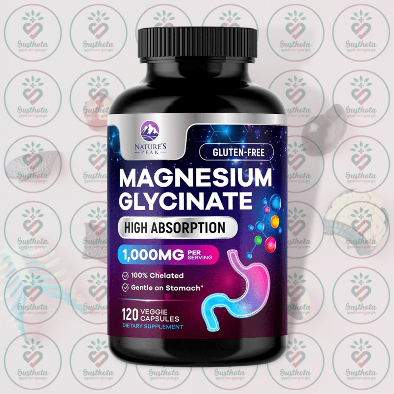 Nature'S Peak Magnesium Glycinate - 1000 Mg - 120 Veggie Capsules In Bangladesh Image 01