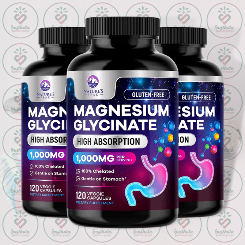 Nature'S Peak Magnesium Glycinate - 1000 Mg - 120 Veggie Capsules In Bangladesh Image 02