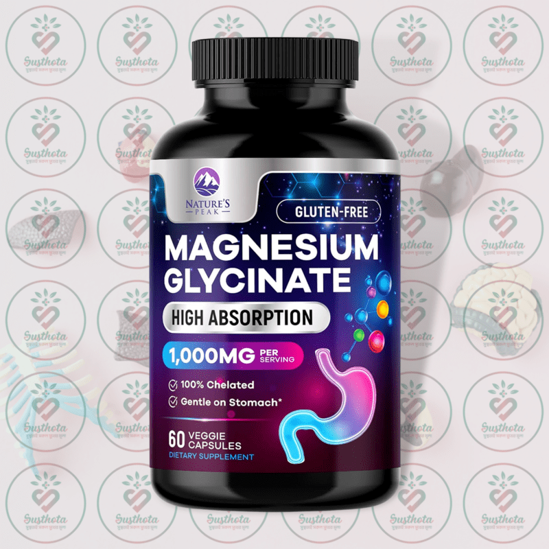 Nature'S Peak Magnesium Glycinate – 1000 Mg – 60 Veggie Capsules In Bangladesh Image 01