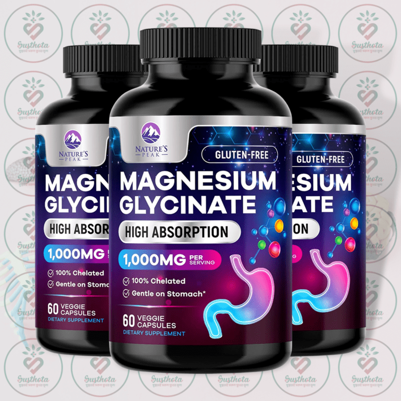 Nature'S Peak Magnesium Glycinate – 1000 Mg – 60 Veggie Capsules In Bangladesh Image 02