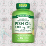 Nature's Truth Odorless Lemon Flavor Fish Oil – 2000 mg – 110 Softgels in Bangladesh Image 01
