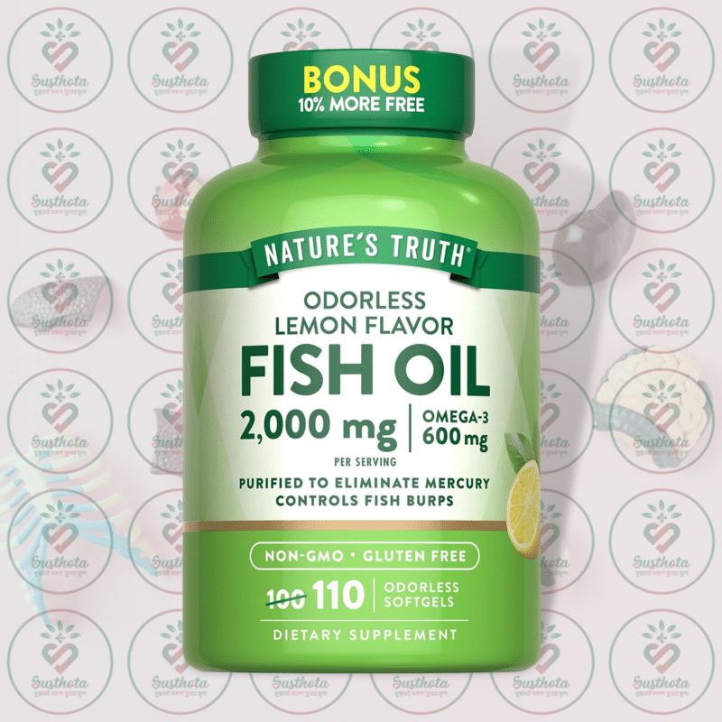 Nature'S Truth Odorless Lemon Flavor Fish Oil – 2000 Mg – 110 Softgels In Bangladesh Image 01