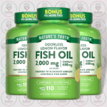 Nature's Truth Odorless Lemon Flavor Fish Oil – 2000 mg – 110 Softgels – with EPA & DHA Omega-3 – for Heart, Brain & Joint Health Support - Image 2