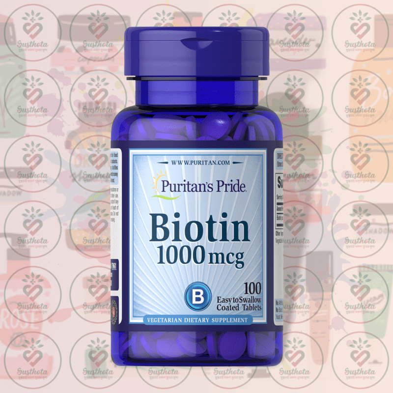 Puritan'S Pride Biotin – 1000 Mcg – 100 Tablets In Bangladesh Image 01