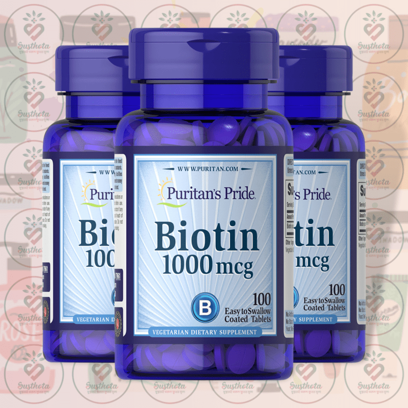 Puritan'S Pride Biotin – 1000 Mcg – 100 Tablets In Bangladesh Image 02