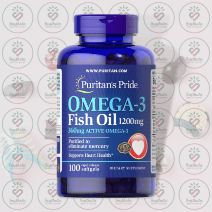 Puritan's Pride Omega-3 Fish Oil - 1200 mg - 100 Softgels in Bangladesh Image 01