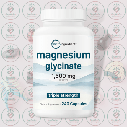 Micro Ingredients Magnesium Glycinate – 1500 mg – 240 Capsules in Bangladesh Image 01