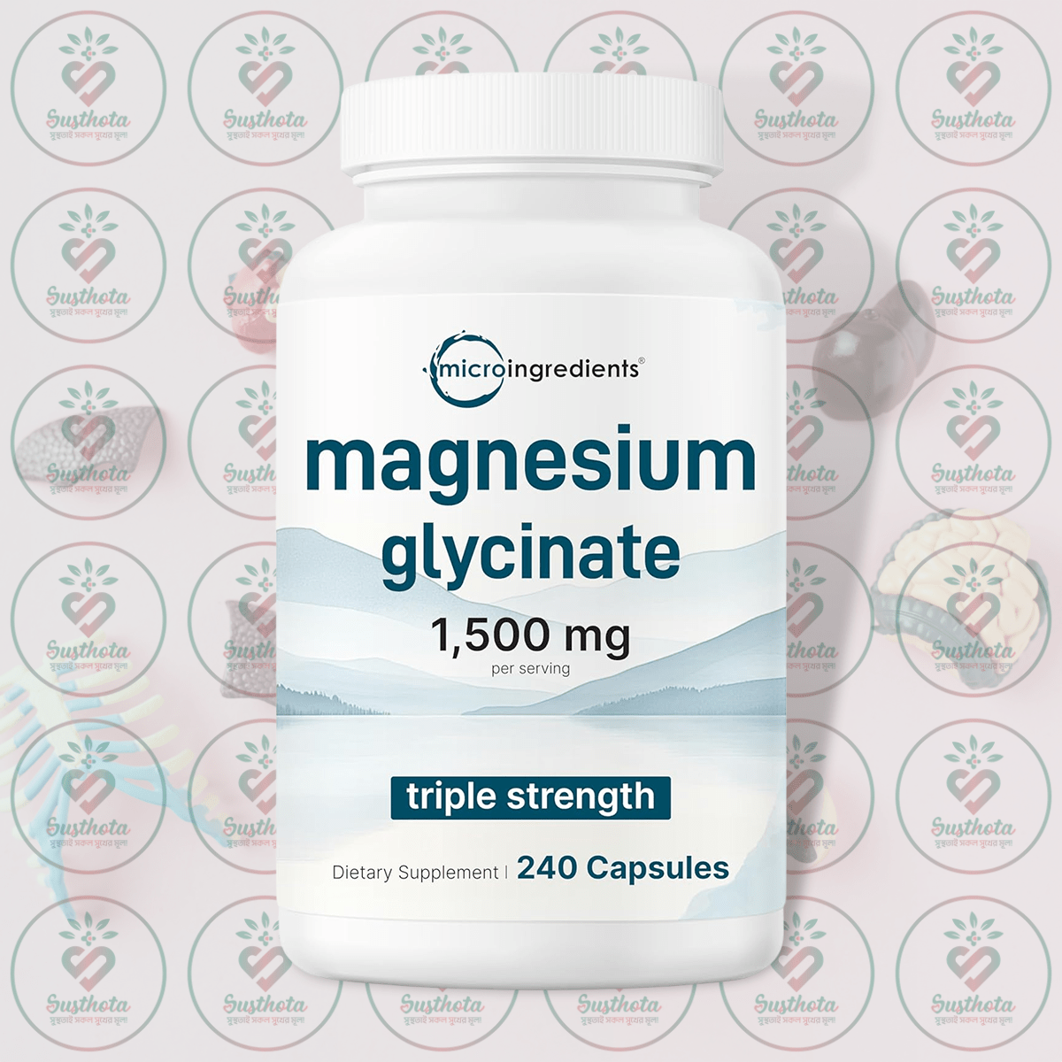 Micro Ingredients Magnesium Glycinate – 1500 Mg – 240 Capsules In Bangladesh Image 01 Micro Ingredients Magnesium Glycinate – 1500 Mg – 240 Capsules In Bangladesh Image 01