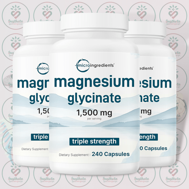 Micro Ingredients Magnesium Glycinate – 1500 Mg – 240 Capsules In Bangladesh Image 02
