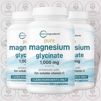Micro Ingredients Pure Magnesium Glycinate – 1,000 mg – 300 Capsules in Bangladesh Image 02