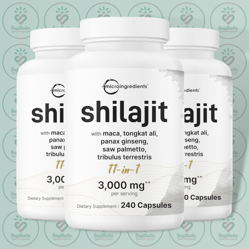 Micro Ingredients Shilajit 11-In-1 - 3000 Mg - 240 Capsules In Bangladesh Image 02