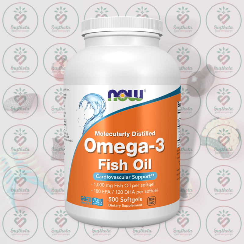 Now Omega-3 Fish Oil – 1000 Mg – 500 Softgels In Bangladesh Image 01