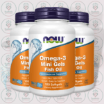 NOW Omega-3 Mini Gels Fish Oil – 180 EPA - 120 DHA – 180 Softgels in Bangladesh Image 02