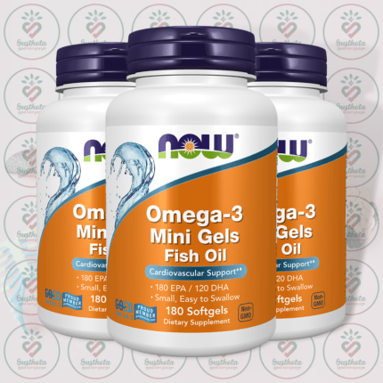NOW Omega-3 Mini Gels Fish Oil – 180 EPA - 120 DHA – 180 Softgels in Bangladesh Image 02