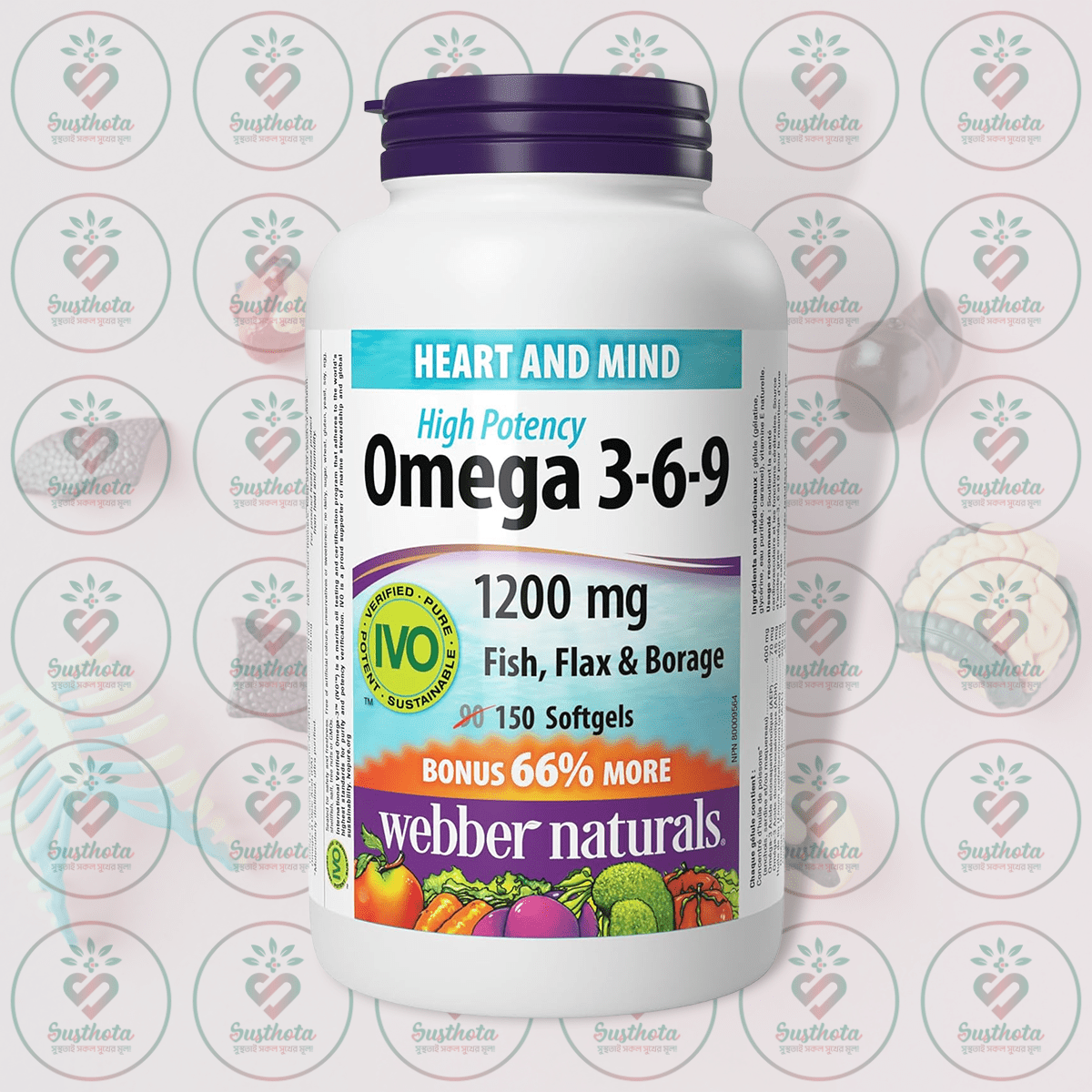 Webber Naturals High Potency Omega 3-6-9 – 1200 Mg – 150 Softgels In Bangladesh Image 01 Webber Naturals High Potency Omega 3-6-9 – 1200 Mg – 150 Softgels In Bangladesh Image 01
