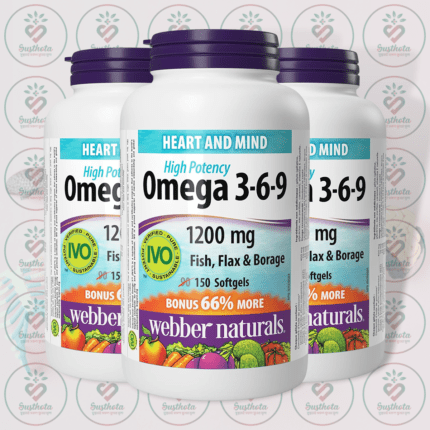 Webber Naturals High Potency Omega 3-6-9 – 1200 mg – 150 Softgels in Bangladesh Image 02