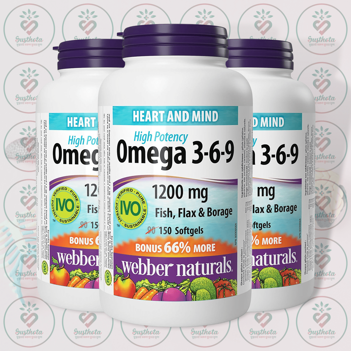 Webber Naturals High Potency Omega 3-6-9 – 1200 Mg – 150 Softgels In Bangladesh Image 02 Webber Naturals High Potency Omega 3-6-9 – 1200 Mg – 150 Softgels In Bangladesh Image 02