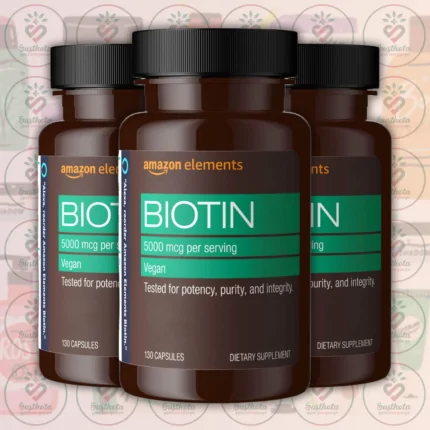 Amazon Elements Vegan Biotin 5000 mcg - 130 Capsules in Bangladesh Image 02