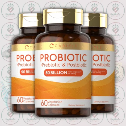 Carlyle Prebiotic, Probiotic & Post Biotic - 50 Billion CFU - 60 Vegetarian Capsules in Bangladesh Image 02