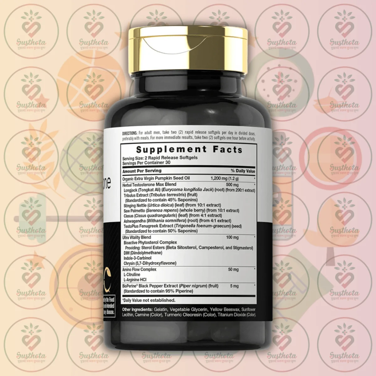 Carlyle Testosterone Power - 60 Rapid Release Softgels In Bangladesh Supplement Facts