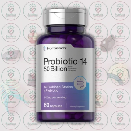 Horbäach Probiotics with Prebiotics – 50 Billion Active Organisms – 60 Capsules in Bangladesh Image 01
