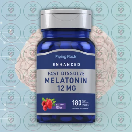 Piping Rock Enhanced Melatonin - 12 mg - 180 Fast Dissolve Tablets in Bangladesh Image 01
