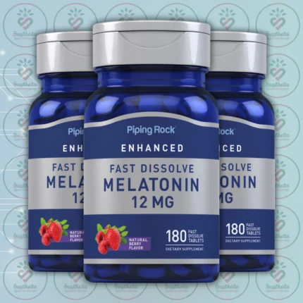 Piping Rock Enhanced Melatonin - 12 mg - 180 Fast Dissolve Tablets in Bangladesh Image 02