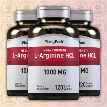 Piping Rock Mega Strength L-Arginine HCL - 1000 mg - 120 Coated Caplets in Bangladesh Image 02