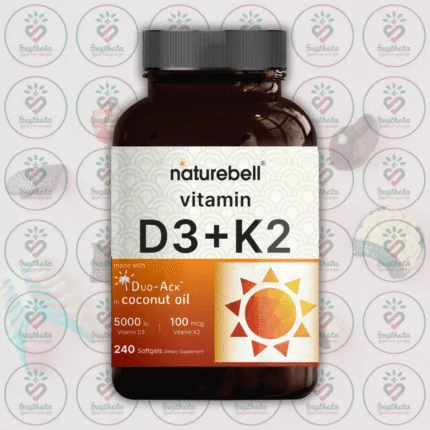 NatureBell Vitamin D3 - 5,000 IU + K2 - 100mcg - 240 Softgels in Bangladesh Image 01