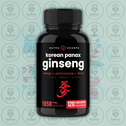 NutraChamps Korean Panax Ginseng - 10,650 mg - 120 Vegan Capsules in Bangladesh Image 01