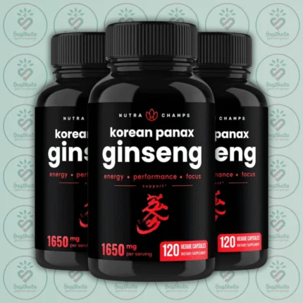 NutraChamps Korean Panax Ginseng - 10,650 mg - 120 Vegan Capsules in Bangladesh Image 02