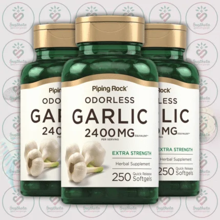 Piping Rock Odorless Garlic - 2400mg - 250 Quick Release Softgels in Bangladesh Image 02