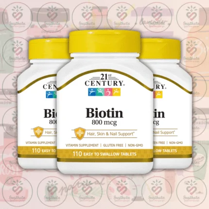 21st Century Biotin - 800 mcg - 110 Easy Swallow Tablets in Bangladesh Image 02